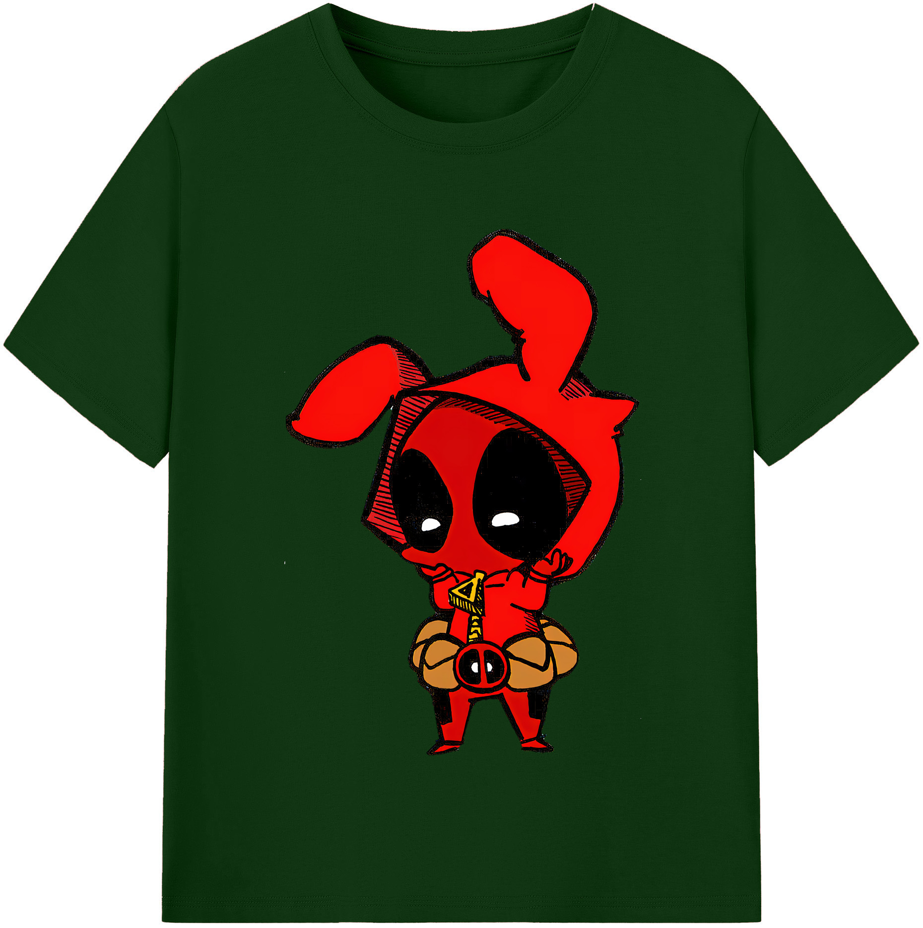 （画像用） Deadpool デッドプール 綿100％半袖Tシャツ（フロントプリント）